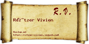 Rötzer Vivien névjegykártya